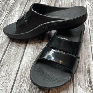 OOFOS Black OOahh Sport Slide Sandal Unisex 7/9/40